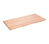 VidaXL Piano Tavolo Marrone Chiaro 100x50x2cm Rovere Massello Trattato