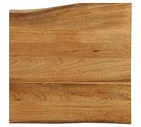vidaXL Piano Tavolo 60x60x2,5 cm Bordi Vivi in Legno Massello di Mango