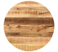 vidaXL Piano per Tavolo Ø 70x2,5cm Rotondo Legno Massello Grezzo Mango