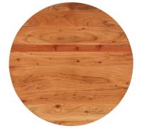 vidaXL Piano per Tavolo Ø80x2,5 cm Rotondo in Legno Massello di Acacia