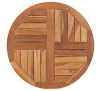 vidaXL Piano del Tavolo Top Tavolo Ripiano Superiore Accessori per Tavoli Prodotti per Arredamento Rotondo 2,5 cm 70 cm Legno Massello di Teak