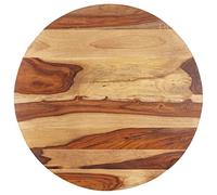 vidaXL Piano Tavolo Legno Massello di Sheesham Rotondo 25-27 mm 60 cm