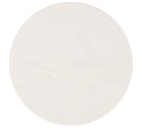 vidaXL Piano Tavolo Rotondo Bianco Ø30x3 cm in Legno Massello di Pino