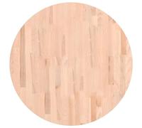 vidaXL Piano per Tavolo Ø70x2,5 cm Rotondo in Legno Massello di Faggio