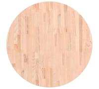 vidaXL Piano per Tavolo Ø80x1,5 cm Rotondo in Legno Massello di Faggio