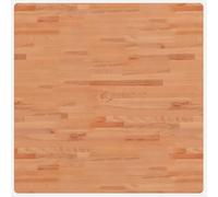 vidaXL Piano per Tavolo 90x90x4 cm Quadrato Legno Massello di Faggio