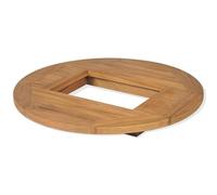 vidaXL Massello di Teak Piano Tavolo per Cassa di Birra Ripiano Portabirra