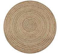 vidaXL Tappeto in Juta Intrecciata 90 cm Rotondo Passatoia Pavimento Stuoia