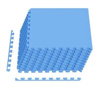 vidaXL Tappeti 40 pcs Blu 14,4 m² Schiuma EVA, Tappetini a puzzle interconnessi, proteggono il pavimento, perfetti per la palestra e il fitness
