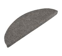 vidaXL Tappeti Adesivi per Scale 15 pz 56x17x3 cm Grigi