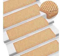 vidaXL Tappeti Autoadesivi Scale Aspetto Sisal 15pz 65x21x4 Sisal