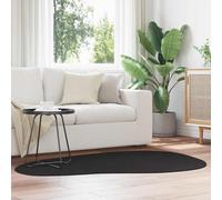 vidaXL Tappeto HUARTE Nero 120 x 170 cm Poliestere, Tappeto per Soggiorno, Design Moderno, Antiscivolo, Tappeto Decorativo Pieghevole, Morbido per Casa