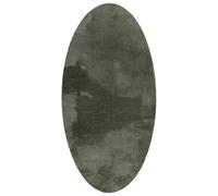 vidaXL Tappeto in lana verde foresta ovale antiscivolo morbido per interni 100 x 200 cm tappeti decorativi moderni grandi soggiorno texture morbida finitura opaca