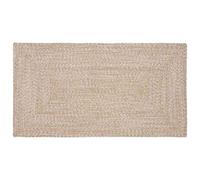 vidaXL Tappeto Naturale e Bianco 100 x 200 cm Juta, Tappeto Moderna, Rettangolare in Juta, Fatta a Mano, Perfetto per Il Salotto, Eco-Friendly