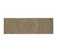 vidaXL Tappeto da Area Naturale e Nero 80 x 200 cm Juta