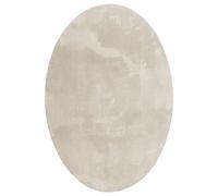 vidaXL Tappeto HUARTE Beige 200 x 140 cm 100% Poliestere, Corriera, Tappeto Ovale Moderno, Antiscivolo, Lavabile in Lavatrice, Facile da Pulire, Resistente