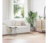 vidaXL Tappeti per area Ovale HUARTE Beige 160 x 230 cm