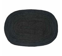 vidaXL Tappeti per area Ovale Nero 100 x 152 cm Juta