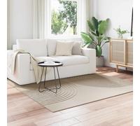 vidaXL Tappeti per area Quadrato GALATI Beige 120 x 120 cm Poliestere