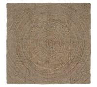 vidaXL Tappeti per area Quadrato Grigio 160 x 160 cm Juta