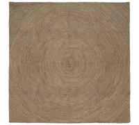 vidaXL Tappeti per area Quadrato Grigio 200 x 200 cm Juta