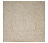 vidaXL Tappeti per area Quadrato Naturale e Bianco 300 x 300 cm Juta