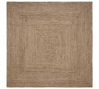 vidaXL Tappeti per area Quadrato Naturale e Nero 300 x 300 cm