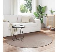 vidaXL Tappeti per area Rotondo Beige Ø 160 CM