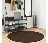 vidaXL Tappeti per area Rotondo HUARTE Marrone Ø 120 CM Poliestere