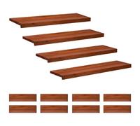 vidaXL Tappeti per scale 12 pz 100 x 25 x 2 cm Marrone