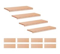 vidaXL Tappeti per scale 12 pz 70 x 25 x 2 cm Naturale