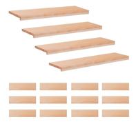 vidaXL Tappeti per scale 16 pz 100 x 25 x 2 cm Naturale