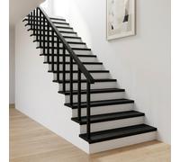 vidaXL Gradini per scale 16 pz. 100 x 25 x 2 cm nero legno massello di | Questi gradini sono realizzati in legno di faggio massiccio, utilizzate questi gradini in legno per esporre oggetti
