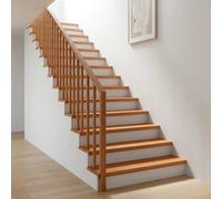 vidaXL Tappeti per scale 16 pz 100 x 30 x 2 cm Marrone Chiaro
