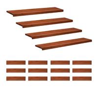 vidaXL Tappeti per scale 16 pz 110 x 30 x 2 cm Marrone