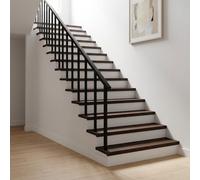 vidaXL Tappeti per scale 16 pz 110 x 30 x 2 cm Marrone Scuro