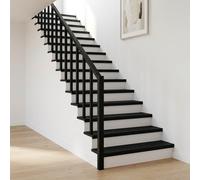 vidaXL Tappeti per scale 16 pz 110 x 30 x 2 cm Nero