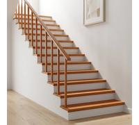 vidaXL Tappeti per scale 16 pz 120 x 25 x 2 cm Marrone Chiaro