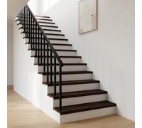 vidaXL Tappeti per scale 16 pz 120 x 25 x 2 cm Marrone Scuro