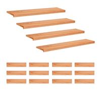 vidaXL Tappeti per scale 16 pz 120 x 25 x 2 cm Vernice
