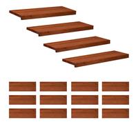 vidaXL Tappeti per scale 16 pz 70 x 30 x 2 cm Marrone