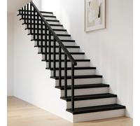 vidaXL Tappeti per scale 16 pz 80 x 30 x 2 cm Nero