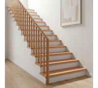 vidaXL Tappeti per scale 16 pz 90 x 30 x 2 cm Naturale