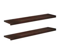 vidaXL Tappeti per scale 2 pz 110 x 25 x 2 cm Marrone Scuro
