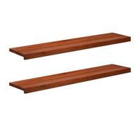 vidaXL Tappeti per scale 2 pz 120 x 25 x 2 cm Marrone