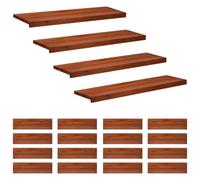 vidaXL Tappeti per scale 20 pz 100 x 25 x 2 cm Marrone