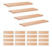 vidaXL Tappeti per scale 20 pz 100 x 25 x 2 cm Naturale