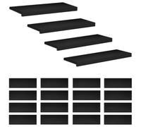 vidaXL Tappeti per scale 20 pz 70 x 25 x 2 cm Nero