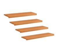 vidaXL Tappeti per scale 4 pz 100 x 25 x 2 cm Marrone Chiaro
