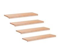 vidaXL Tappeti per scale 4 pz 100 x 25 x 2 cm Naturale